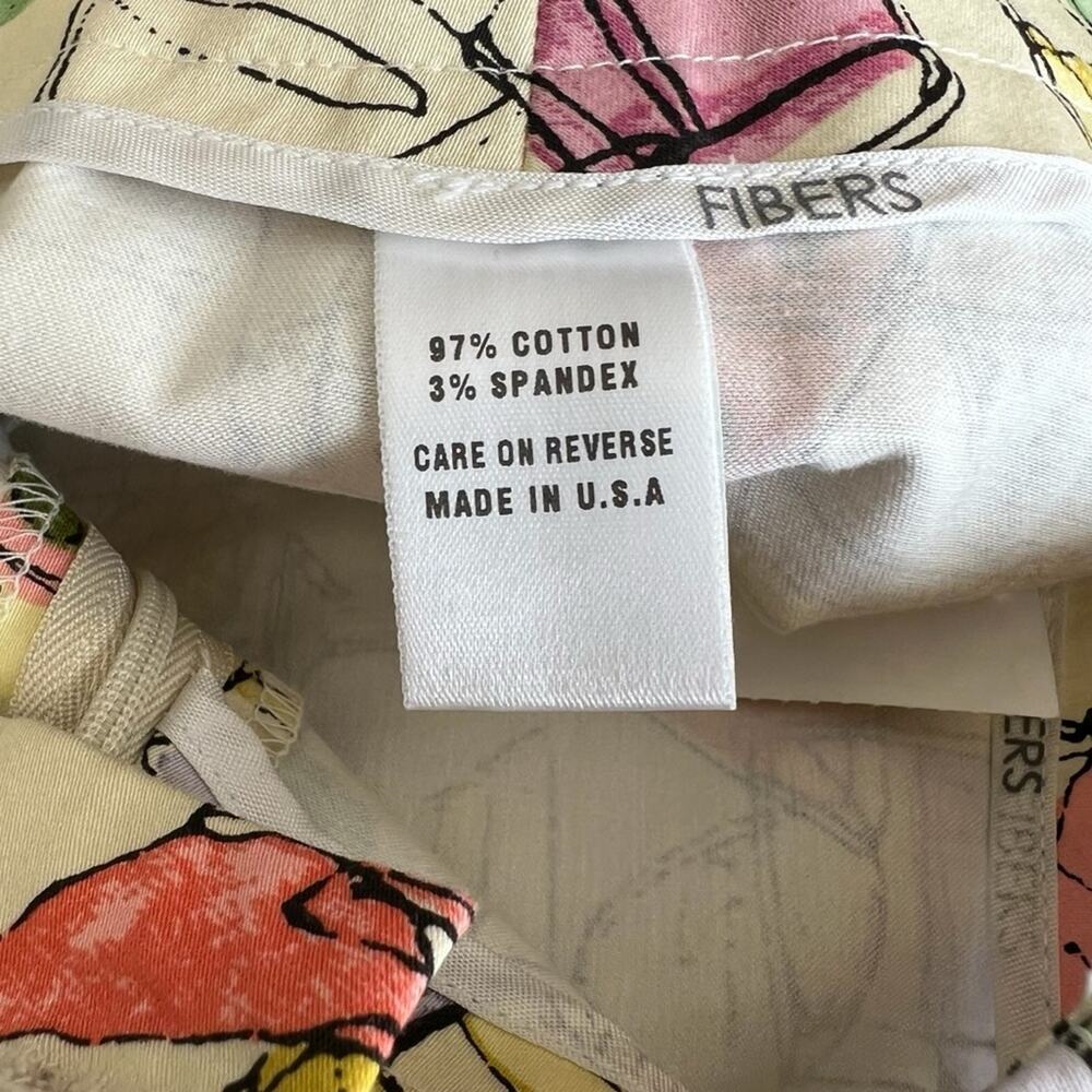 Fibers by Barbera Lesser Women’s Cocktail Print Cropped Pants Size 4 - Picture 6 of 8